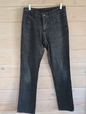 V.H.S. Straight-Leg High-Rise Women’s Jeans Sz 8 Washed Denim Stud Embellished
